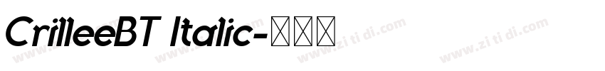 CrilleeBT Italic字体转换
